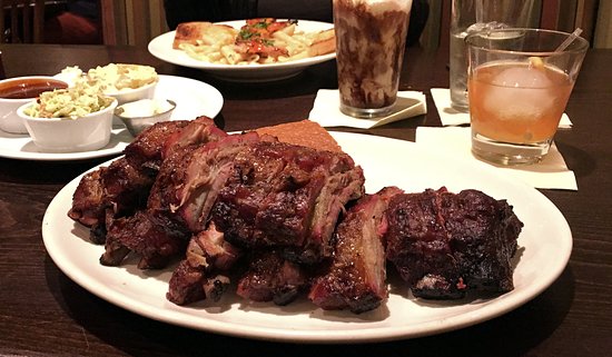 The Ranch House signature dishes Baby Back RibsBBQ Half ChickenPulled Pork Sandwich